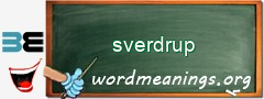 WordMeaning blackboard for sverdrup